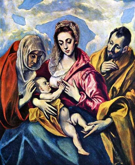 Испанское искусство  - Эль Греко - Святое семейство